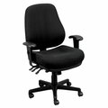 Homeroots Black Tilt Tension Control Fabric Chair 26.8 x 21 x 38.5 in. 372331